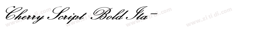 CherryScript BoldIta字体转换